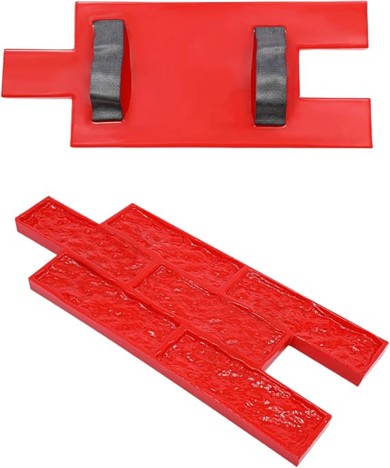 Concrete Stamps Mats, Professional Concrete Stamping Molds Concrete Mould with Handles For Wall & Floor, Stone-like Pattern Style