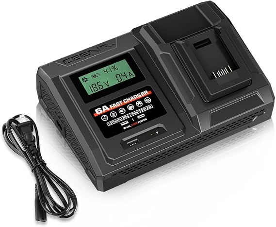 6A Fast Charger Compatible with Dewalt 20V MAX Battery,Replacement for DCB102/DCB107/DCB115/DCB118/DCB1112 Chargers