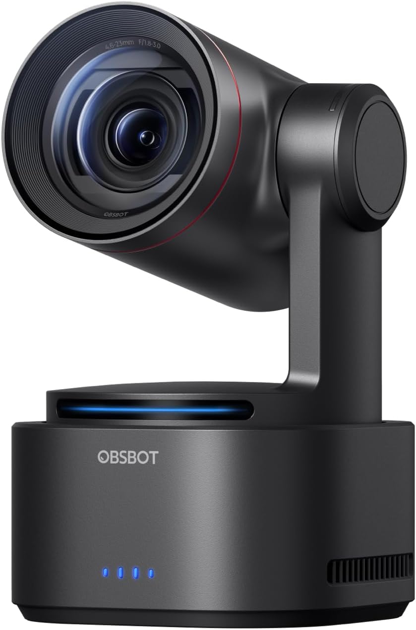 OBSBOT Tail 2 PTZR NDI Kamera 4K@60FPS, Profesyonel AI Takip, 11.5 CMOS, 50MP, 5X Optik Yakınlaştırma, 12X Hibrit Yakınlaştırma, SDIHDMIIPUSB 3.0 Çıkışı, Eğitim, Konferans, İbadet, Canlı