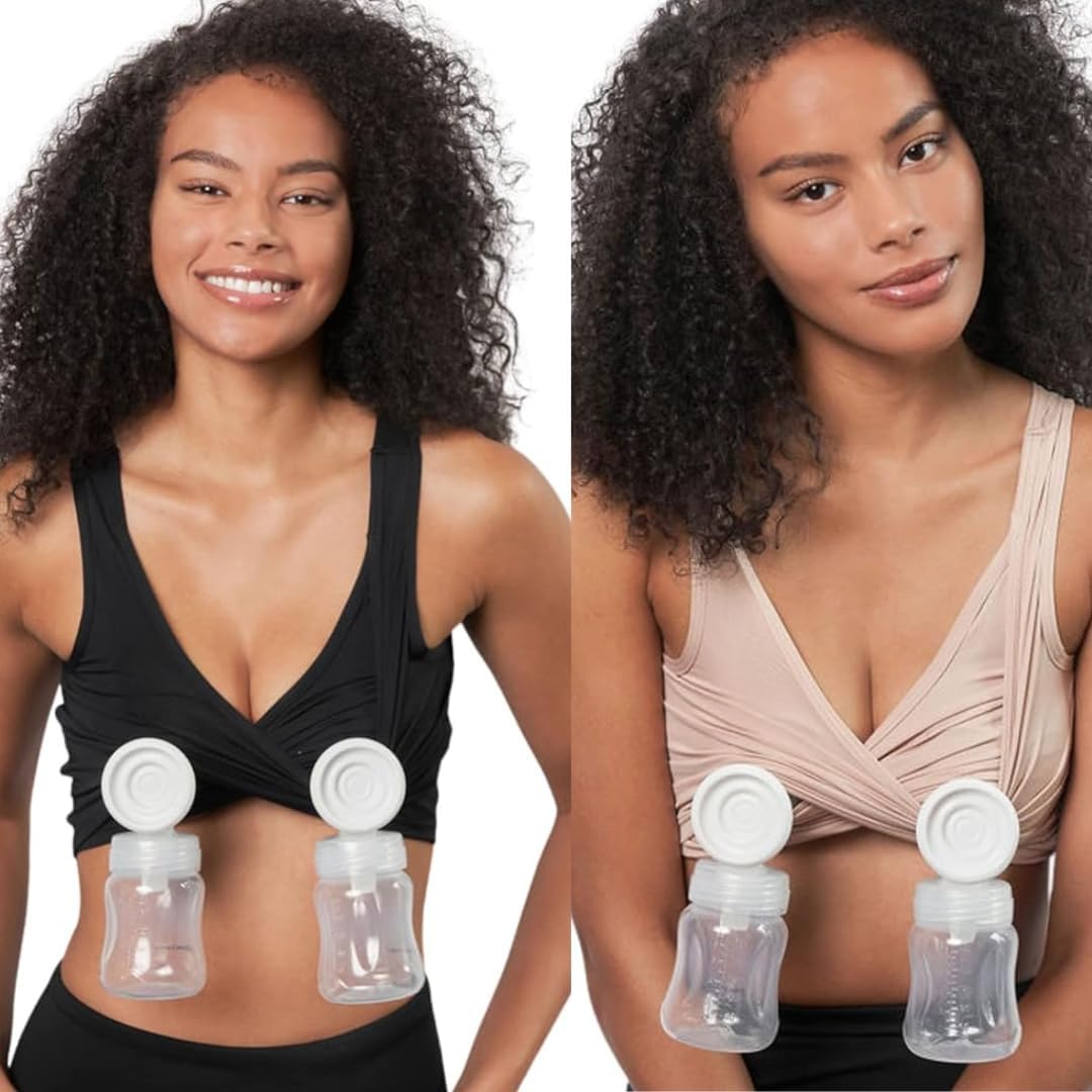 Black with Sand Pumping Bra - XS