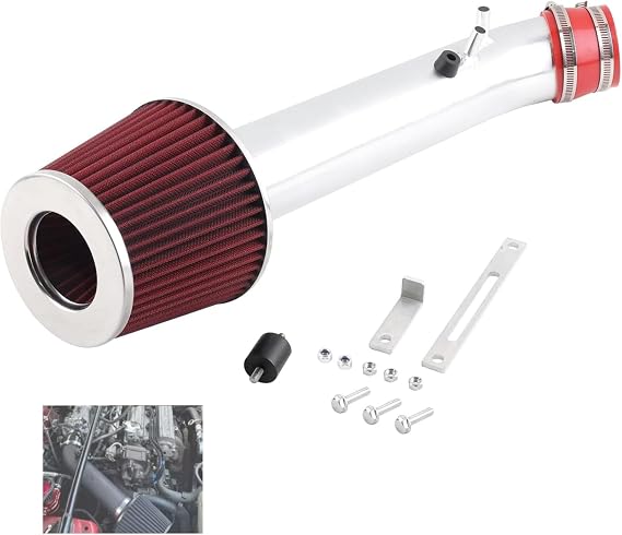 Cold Air Intake Compatible with 1996-2000 Honda Civic HX/EX/Si with 1.6L Engine, Heat - Resistant Aluminum Pipe, High - Flow Filter