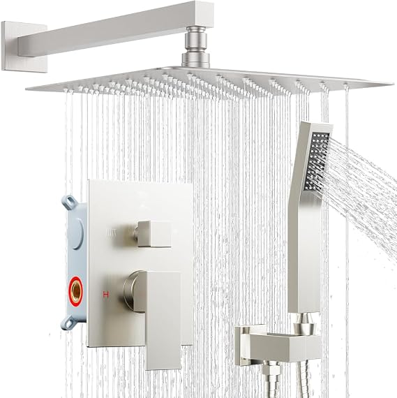 STARBATH Shower Faucet Set Shower System with Diverter Valve Brushed Nickel