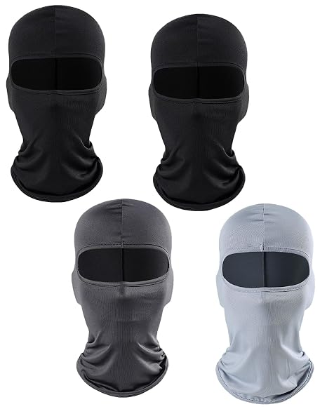 Pack of 4 Balaclava UV Protection Face Masks Men and Women Windproof Multifunctional Face Hood for Outdoor Sports Ski Mask Motorcycle Mask Bicycle Face Mask