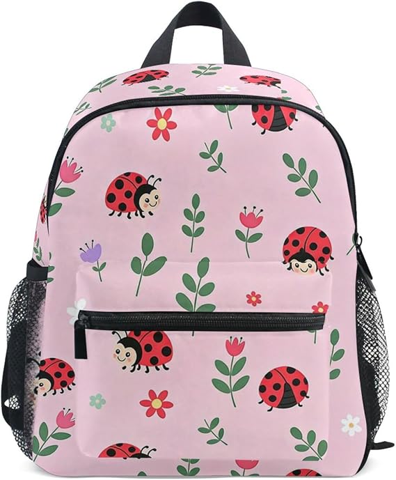 Ladybug Toddler Backpack for Girls 3-8, Lightweight Mini backpack