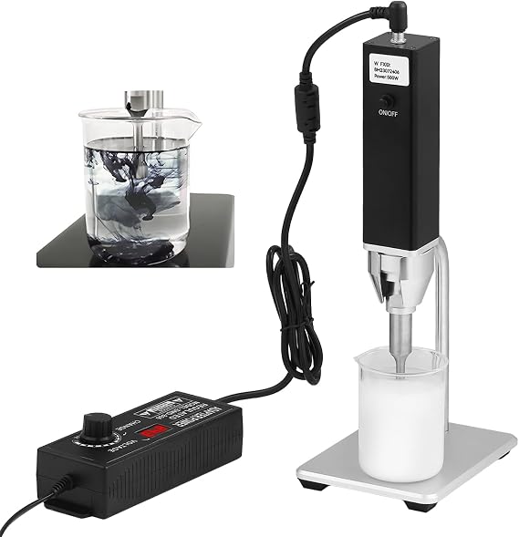 CGOLDENWALL Handheld Portable Ultrasonic Homogenizer Sonicator Processor Cell Disruptor Mixer Black (300W, 0.1mL~30mL)