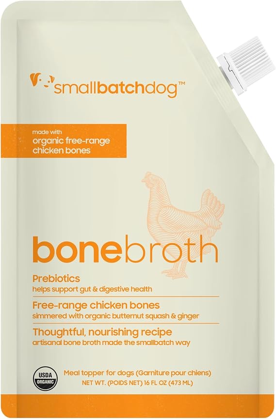 smallbatch Organic Free-Range Chicken Bone Broth for Dogs, 16 oz
