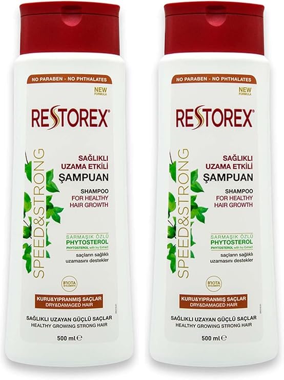 Restorex Kuru & Yıpranmış Saçlar İçin Şampuan 500 ml 2li paket