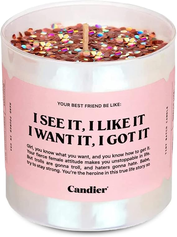 I See It, I Like It Scented Candle, Natural Soy with Orange & Peach Notes, Aromatherapy Candle for Relaxation, Unique Candles Gifts for Women, 60-Hour Burn Time - Candier by Ryan Porter