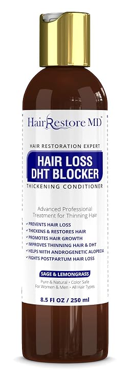 HAIR LOSS DHT Thickening CONDITIONER Sage-Lemongrass Biotin Hair Growth, Caffeine, Hair Loss Thinning and Fine Hair, Regrowth Thickening Products
