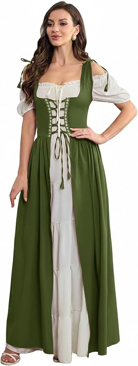 Abaowedding Renaissance Costume Women Medieval Dress Renaissance Pirate Irish Ren Faire Dresses