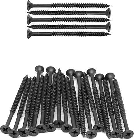 IMScrews 25pcs #8 x 2-3/4" Flat Head Phillips Drywall Screws Fine Thread Sharp Point Wood Screw, Carbon Steel 1022A, Black Phosphate