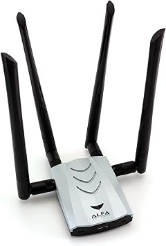 ALFA AC1900 WiFi Adapter - 1900 Mbps 802.11ac Long-Range Dual Band USB 3.0 Wi-Fi Network Adapter w/4x 5dBi External Dual-Band Antennas, TAA Compliant