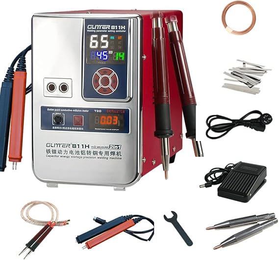 811H Battery Spot Welder 36 KW Capacitor Energy Storage Pulse Welding Machine, Mini Portable Spot Welding Equipment for 18650, 21700 Lithium Battery Pack Building