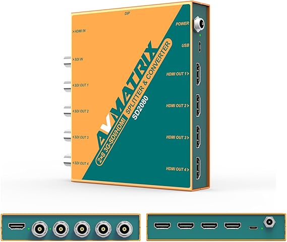 AVMATRIX SC2030 SDI to HDMI,HDMI to SDI, UPDown SVALING and Frame Rate 1080P Video Converter,REDUNTANT Power Adapter