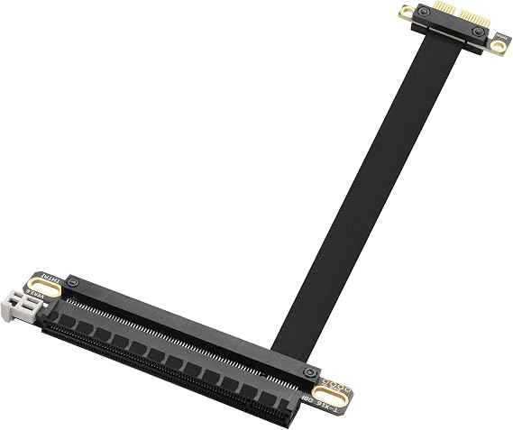 PCIE 3.0 X1 to X16 Extension Cable PCI-Express 1X Male to 16X Female Extender Adapter for Graphics, WiFi, USB, Sound Cards etc - 20cm / 7.87inch