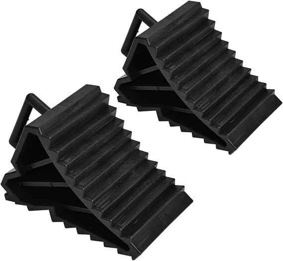 Wheel Chocks - 2pcs Wheel Chocks Trailer Blocks Car Anti-slip Block, Tire Stop Block, Tyre Slip Stopper, Stop Chocks Wheel Alignment Block Tire Support Pad For Car Trailer Truck