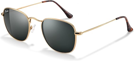 Pro Acme Glasses Square Sunglasses Men Women, Retro Metal Frame UV400