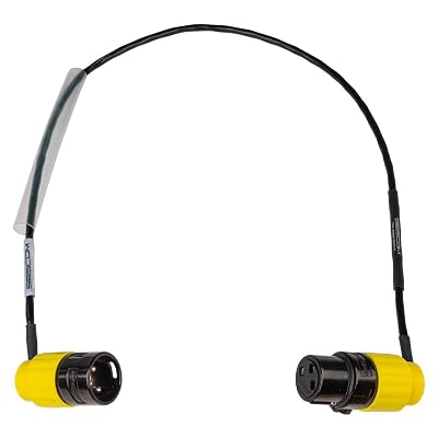 Sescom SCPC-XXJ Flexible Ultra-Slim 360-Degree Right Angle XLR Patch Cable, 1 Foot, Yellow
