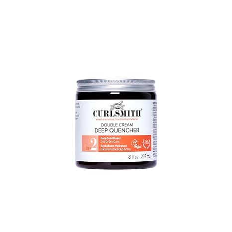 CURLSMITH Double Cream Deep Quencher - Deep Conditioning Mask for Curls, Hydrating and Detangling, For All Curl Types, Vegan & Cruelty Free