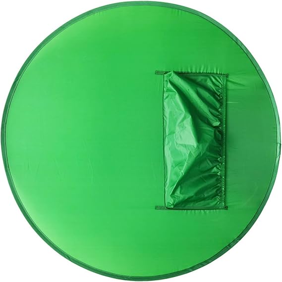 142cm Round Green Screen Backdrop for Chair, Portable Green Screen Background with Elastic Cover, Foldable for Video Chats, Video Conference, Online Streaming and Outdoor