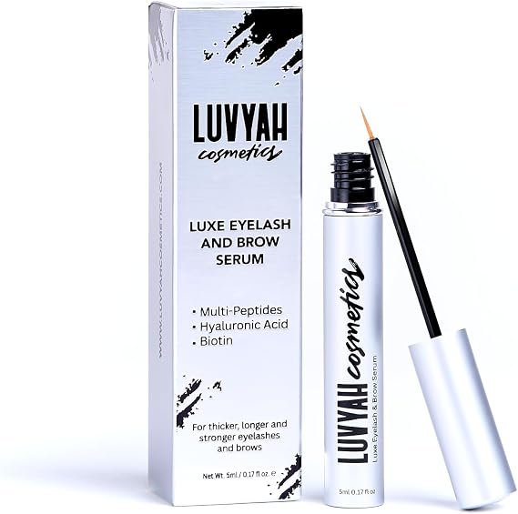 Luxe Eyelash & Brow Growth Serum | Peptide & Biotin Formula | Longer, Fuller, Thicker Lashes & Brows | Dual-Use Daily Serum | Cruelty-Free, Vegan | 3ml