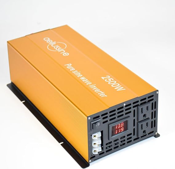 2500W Pure Sine Wave Inverter-12V DC to 110V 120V AC