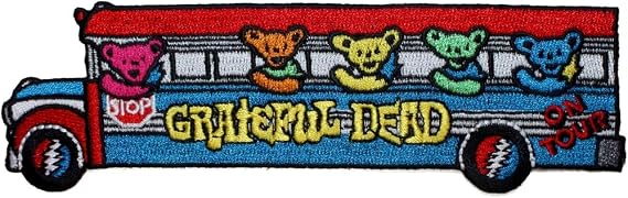 C&D Visionary Grateful Dead Tour Bus w/ Bears 5.9"x1.9" Patch (P-1352)