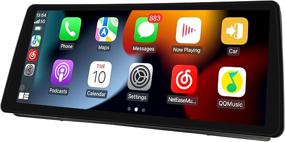 12.3 Inch Android Screen for BMW 3 Series E90 E91 E92 E93,CarPlay Wireless Android Auto,Screen Mirroring,Split Screen,Wi-Fi, Music,TV,Navigation,Vehicle Cameras,Netflix Spotify TikTok (64GB)