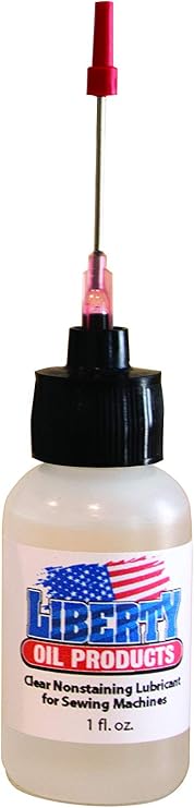 Liberty Oil, Clear Nonstaining Oil for Lubricating All of Your Sewing Machines Moving Parts