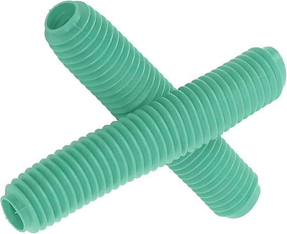 Aramox Pair Motorcycle Front Fork Shock Boots Dust Cover Front Fork Gaiters Replacement for RM125 DR250 DRZ400 400(Green)