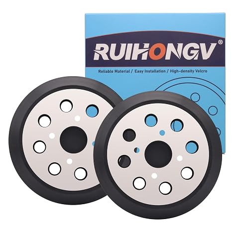 2 Pack 5 Inch Replacement Pads Compatible with Milwaukee Orbital Sander | Fits 6021-21 6034-21 2648-20 2648-21, Replaces Part 51-36-7100, Hook and Loop, Metal Backing Pad