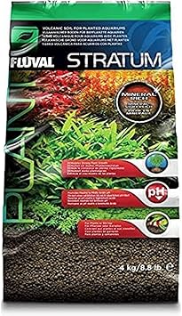 Fluval 12694 Plant and Shrimp Stratum for Freshwater Fish Tanks, 8.8 lbs. Aquarium Substrate for Strong Plant Growth, Supports Neutral to Slightly Acidic pH