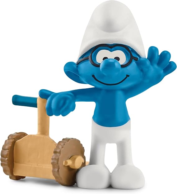Schleich Smurfs, Collectible Retro Cartoon Toys for Boys and Girls, Segway Smurf Toy Figurine, Ages 3+