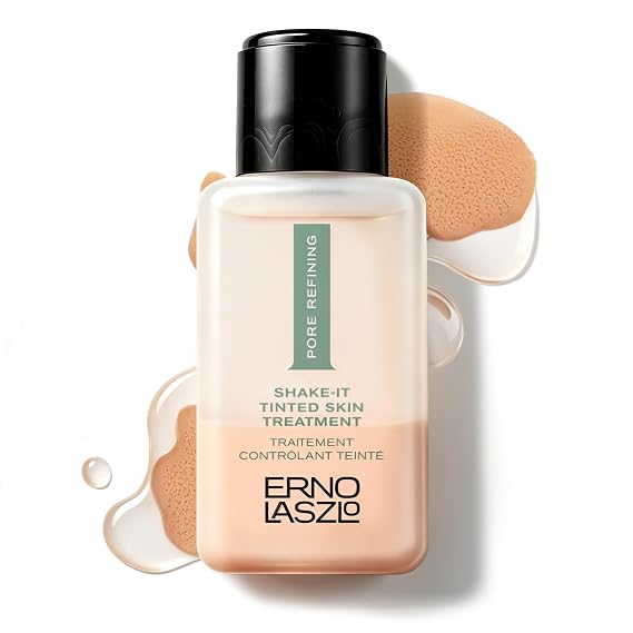 Erno Laszlo Shake-It Tinted Skin Treatment, Light, 90mL / 3 fl oz | Dual-Phase Tinted Toner, Smoothing Makeup Primer & Oil Control, Breathable Sheer Matte Finish Skin Perfector, Blurring Effect