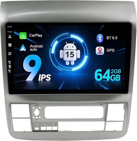 Android 15 Car Stereo Radio For Toyota Alphard 2002-2010 Wireless CarPlay/Android Auto AM FM RDS Radio GPS Navigation WiFi Bluetooth 2G+64G 9 Inch IPS