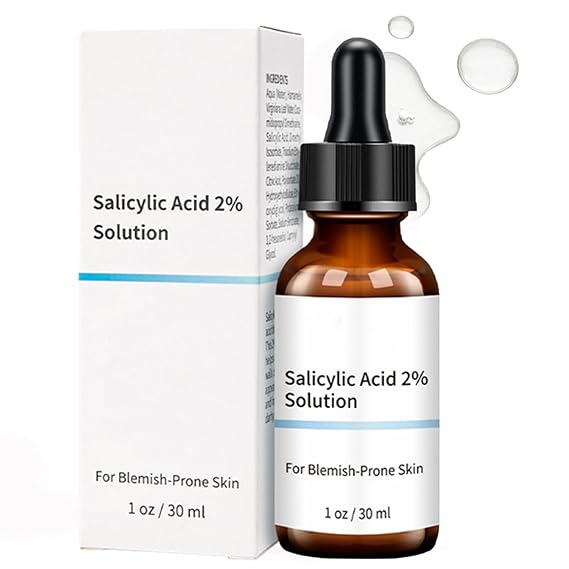 2% Salicylic Acid Serum,Salicylic Acid Serum for Acne Blackhead & Spot Pore Minimizer Acne Reduces Excess Oil Active Skin Repair For Acne Prone Sensitive Skin Care 1 Fl Oz