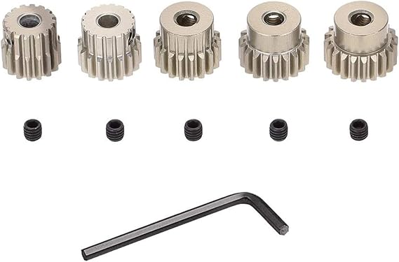 Globact 48DP 3.175mm 16T 17T 18T 19T 20T Pinion Motor Gear for 110 RC Car Brushed Brushless Motor