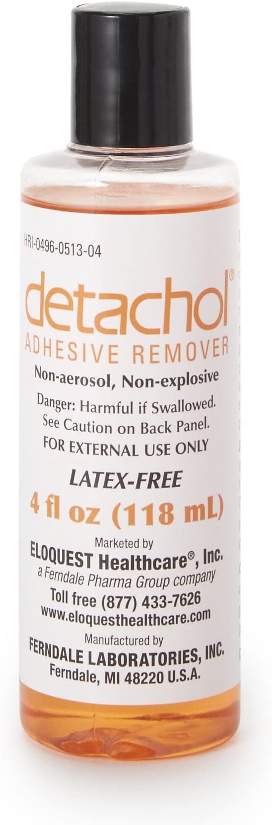 Detachol Adhesive Remover 4oz Flip Top Bottle