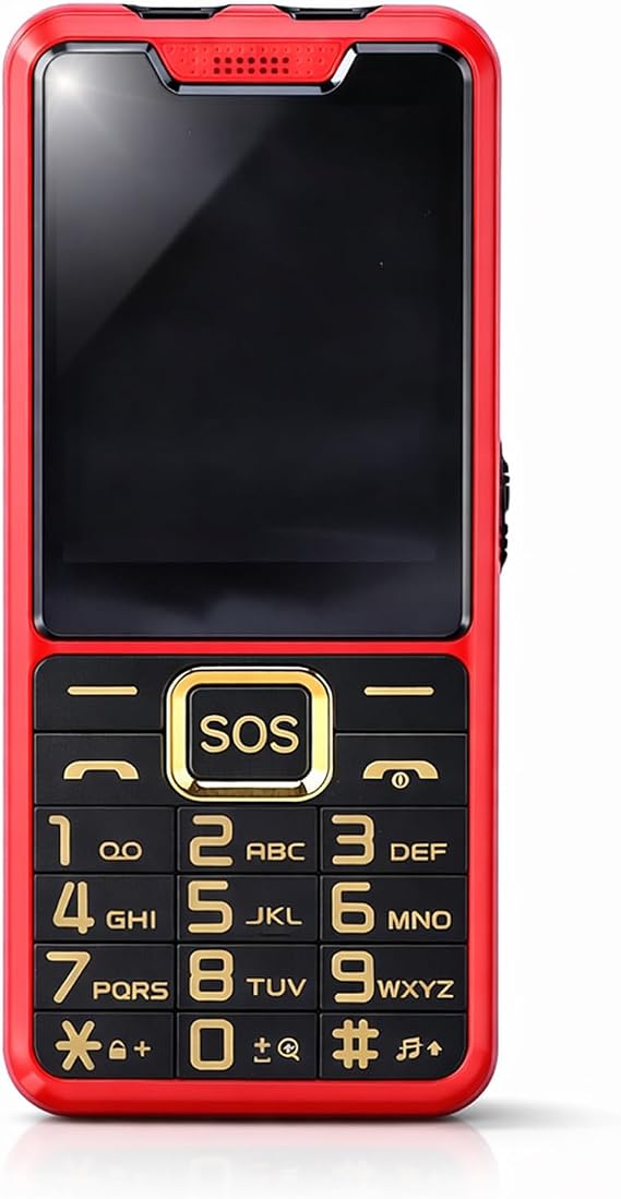 Cell Phone for Seniors 2.6" HD Large Phone with Voice Announcement SOS Emergency Flashlight, Unlocked Non Smart Basic Cell Phone for Elderly, Big Key Dumb Phone Talk