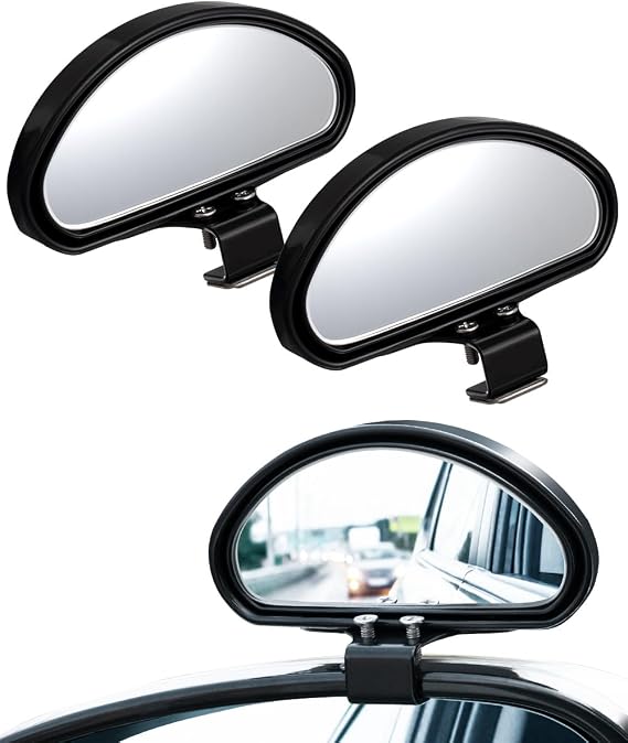 WildAuto Auto Blind Angle Blind Spot Car Mirror - Trainer Rear View Mirror - HD Adjustable - Rear View Mirror - Convex Mirror - Additional Rear View Mirrors - Pack of 2