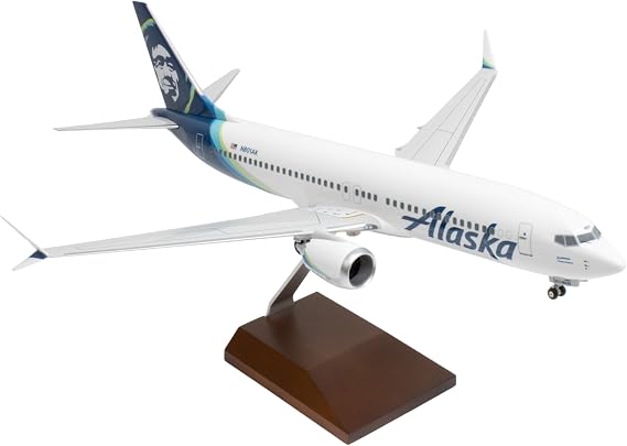 Sky Marks Alaska Airlines Boeing 737 MAX 8 1/100 Scale Model