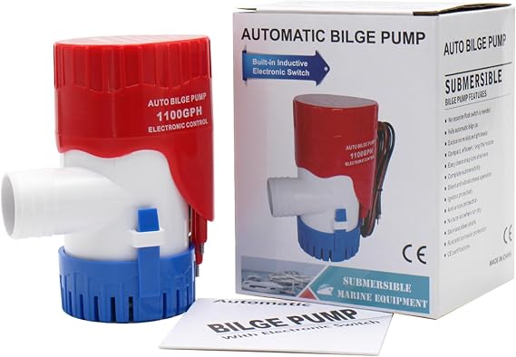 12V 1100GPH Automatic Bilge Pump for Boats