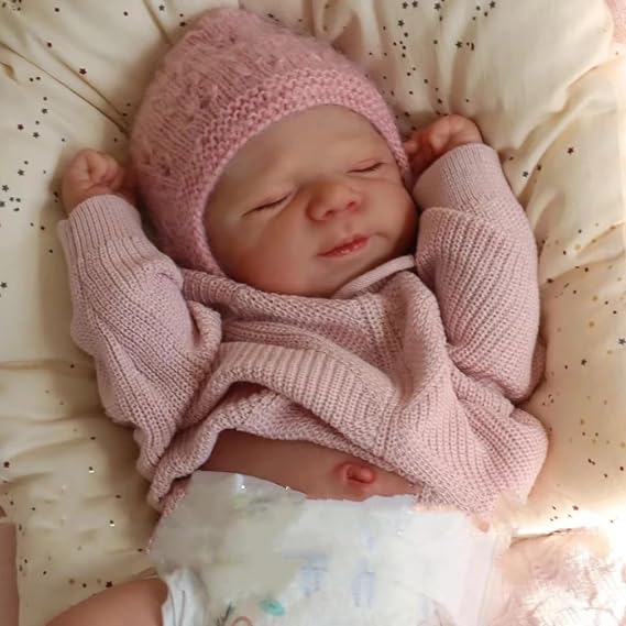 Reborn Doll Girl 19 Inches Handmade Washable Reborn Babies Soft Vinyl Body with Anatomically Correct, Reborn Baby Dolls Looks Like a Real Baby