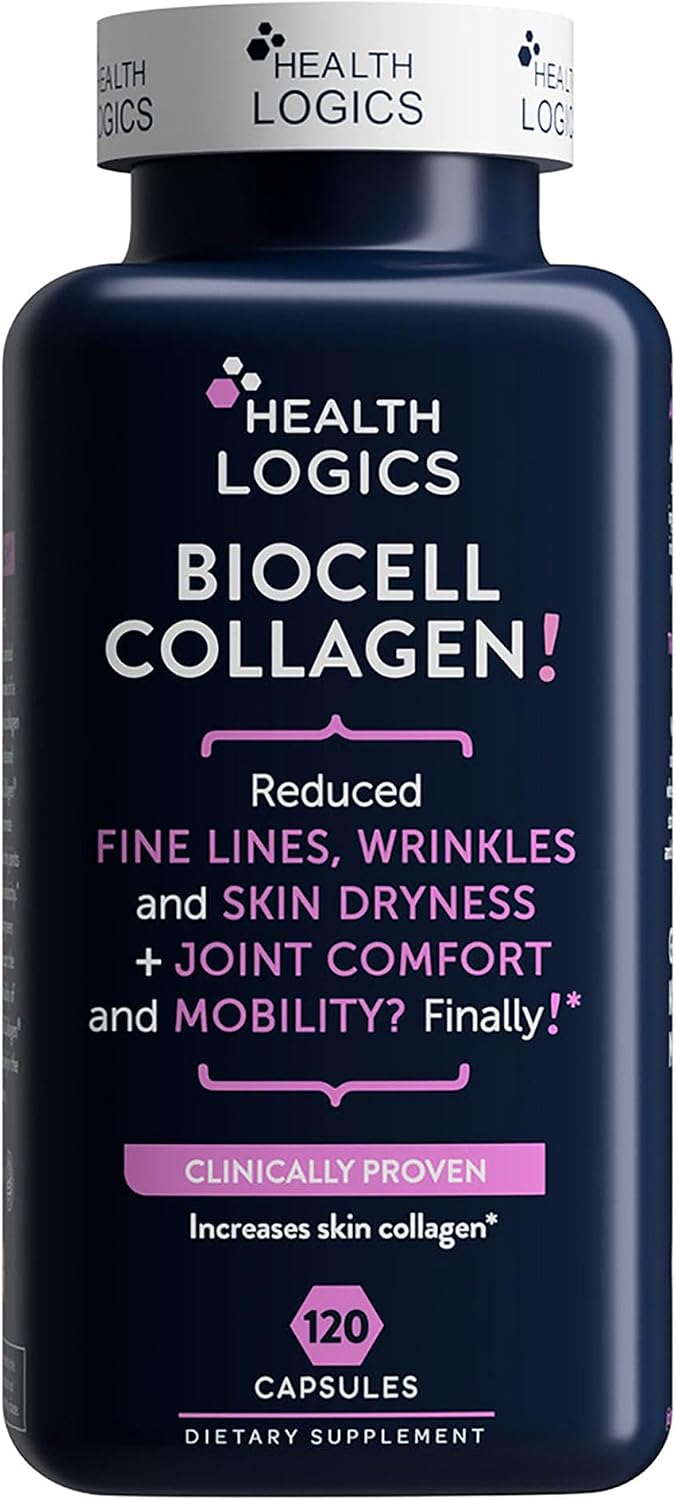 海外直送品Health Logics BioCell Collagen, 120 caps Pack of 2