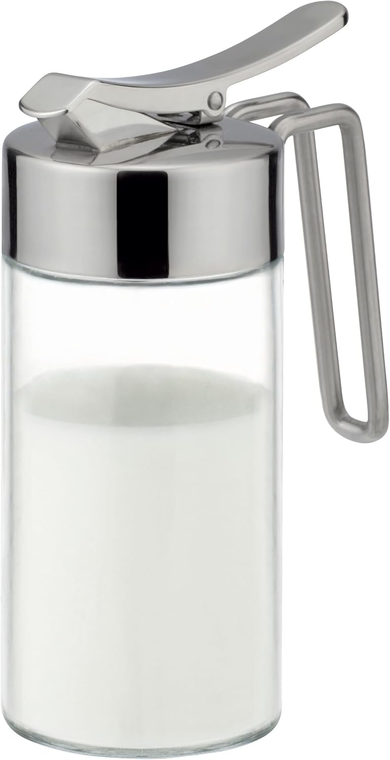 Tescoma Milk Jug Glass and Stainless Steel Milk Jug with Lid for Milk or Coffee Cream for Home or Catering Club 225 ml Dishwasher Safe
