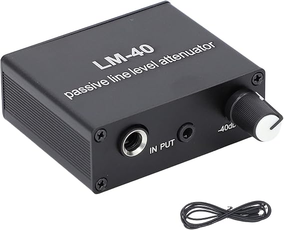 Sound Passive Athenator - Adjustable Volume Control from 40dB to -15dB with 3.5mm Output Cable, Passive Line Level Athenator for Studio, TV Station, Live Streaming