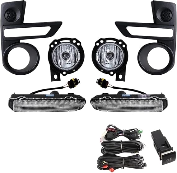 For Toyota Raize 2020 2021 2022 Led Fog Lamps Daytime Running Light Driving Daylight With Wire Switch Cover Car Styling 12V(A Halogen)