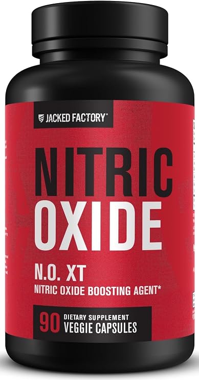 Jacked Factory N.O. XT Nitric Oxide Supplements for Men wNitrosigine L Arginine L Citrulline Supplement for Muscle Pumps & Vascularity - Pre Workout Nitric Oxide Booster & Muscle Builder - 90 Caps