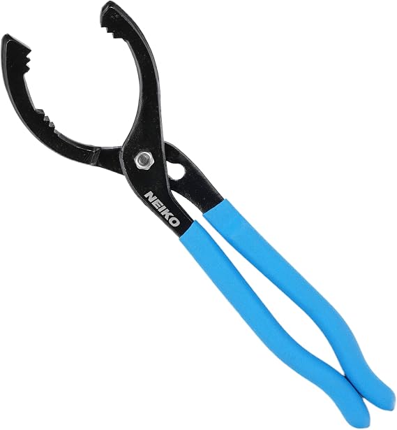 NEIKO 03422A Oil Filter Wrench, 12 Adjustable Oil Filter Pliers, 3 Adjustable Positions, Fits 2-3/8 to 4-1/2, Oil Change Tools, Filter Removal Tool
