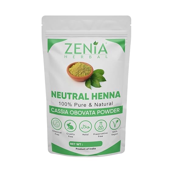 Zenia 100% Pure Neutral Henna Powder (Cassia Obovata) | 100g | Colorless Henna for Hair | Natural Hair Conditioner | for Silky, Soft & Shiny Hair
